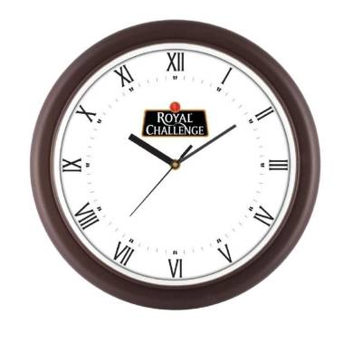 Battery Operated Round Wall Clock White Dial With Black Frame Manufacturers in Haryana