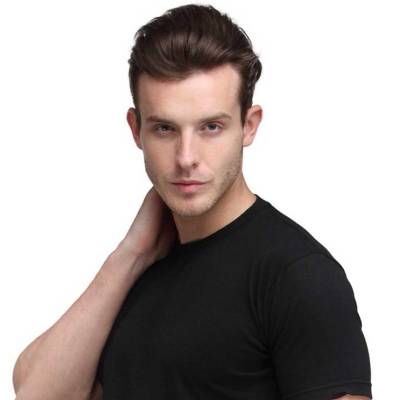 Black Cotton Blend Regular Fit Round Neck Half Sleeves T-Shirt for Men Manufacturers in West Bengal