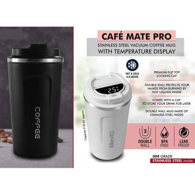 Black and White Stainless Steel Travel Mug Ideal for Multiple Use Manufacturers in Aligarh