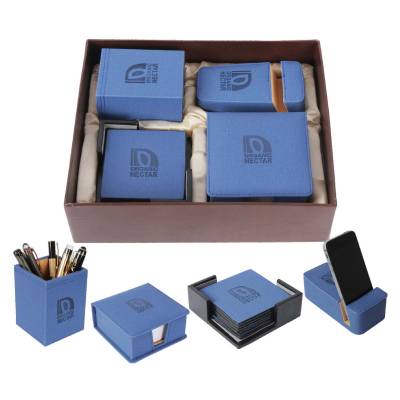 Blue Desktop Stand Set Desk Accessories for Office and Home Manufacturers in Noida