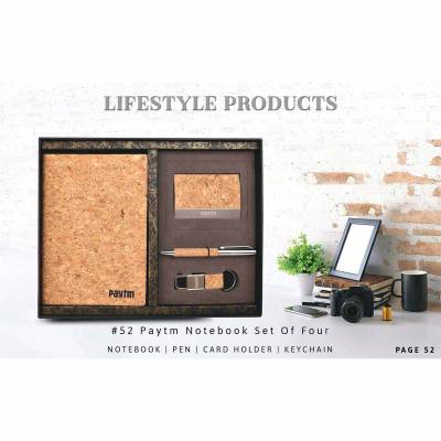 Brown Leather Notebook Corporate Gift Set for Premium Gifting Solution Manufacturers in Ahmedabad