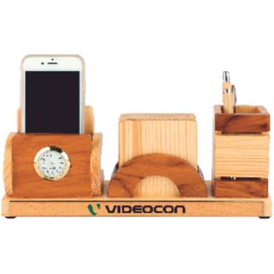 Brown Wooden Pen Stand with Coaster Plates Functional and Decorative Manufacturers in Nehru Place