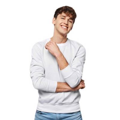 Casual Wear Grey Polyester Full Sleeves Round Collar T-Shirt Regular Fit for Men Manufacturers in Noida