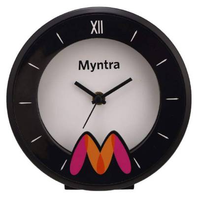 Compact Black Analog Round Wall Clock For Promotional Gifts Manufacturers in Kolkata