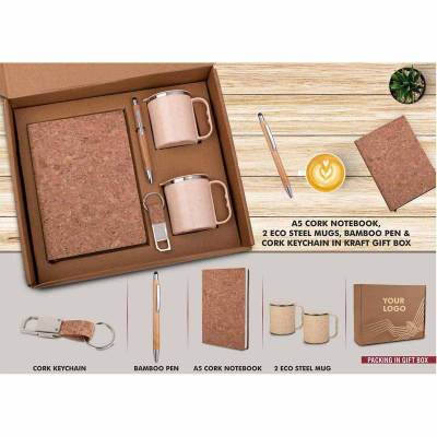 Elegant Brown 5 In 1 Corporate Gift Set for Special Occasions Manufacturers in Ahmedabad