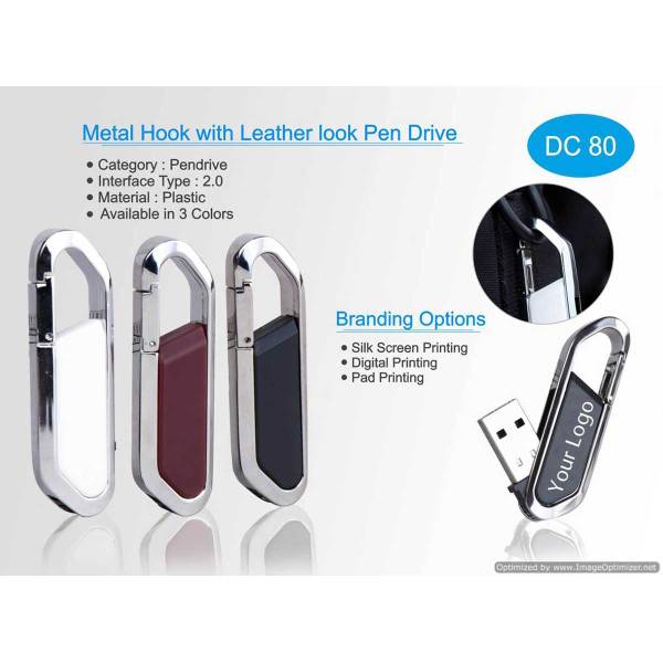 Metal Hook With Leather Finish Pendrive Manufacturers, Suppliers in Jasola