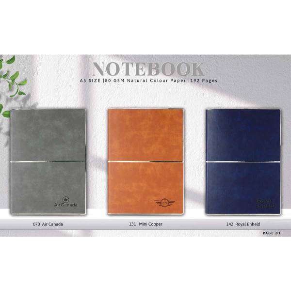 Notebook With 180 GSM Natural Colour Paper, 1192 Pages, Available In Three Colours Manufacturers, Suppliers in Delhi