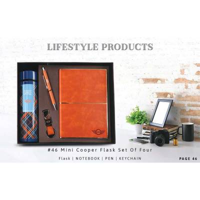 Premium Mini Cooper Leather Flask Set Corporate Gift Box for Business Gifting Manufacturers in Ahmedabad