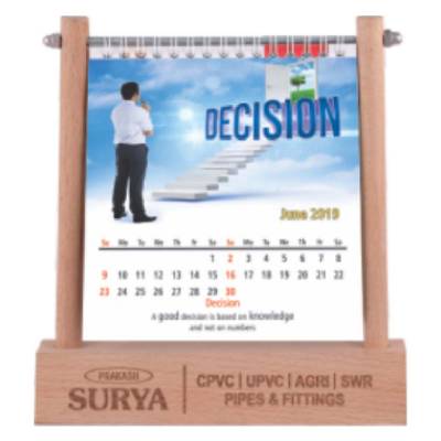 Premium Wooden Table Calendar Stand for Corporate Promotion Manufacturers in Connaught Place