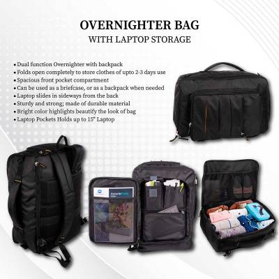 Travel Overnighter Bag with Laptop Storage Convertible to Backpack Zipper Closure Perfect for Gifts Manufacturers in Hyderabad