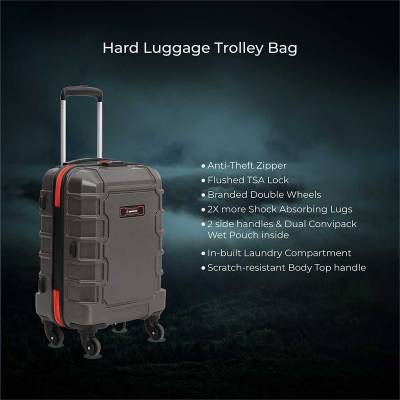 Trolley Bag with 4 Plastic Wheels Durable Polycarbonate Material Ideal for Gifts and Home Use Manufacturers in West Bengal