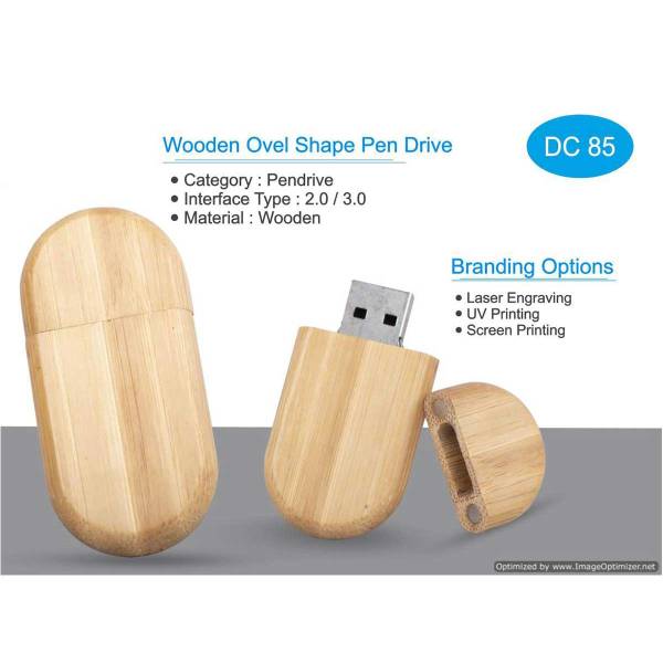 Wooden Oval Shape Pendrive Manufacturers, Suppliers in Jasola